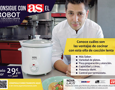Publicidad del robot de cocina Nova Laus