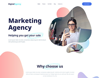 Marketing Agency Landing Page concept