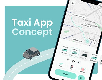 Taxi app design concept