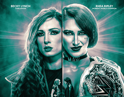 Becky Lynch vs. Rhea Ripley WMXL Alternative Poster