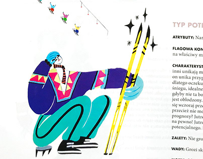 Ski illustrations - Ilustracje Kukbuk zima'19