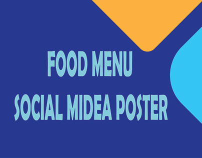 Foood menu social midea poster