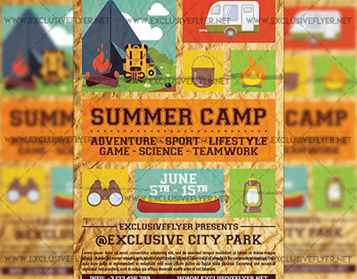 Summer Camp - Premium A5 Flyer Template