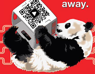 National Zoo Panda cub QR Code sign