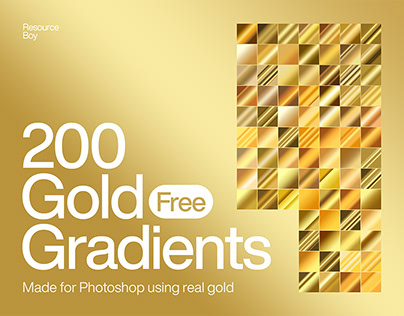 200 Free Gold Photoshop Gradients