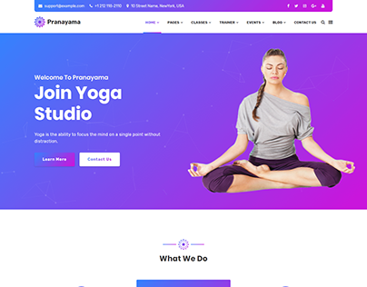 Pranayama - Yoga Studio and Meditation Template