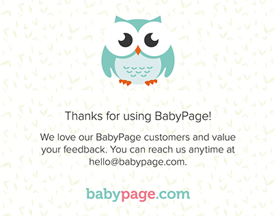 BabyPage - Thank You Cards
