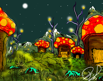 mushroom village
