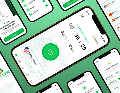 Melon VPN Mobile App UI Design