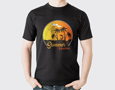 Summer vacation t-shirt design. Summer Vacation.