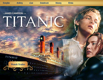 Movie One Pager - Titanic (Student Project) UI/UX