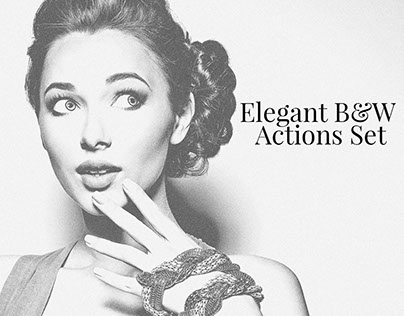 Free Elegant B&W Photoshop Actions Set