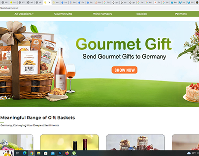 Web Banner for Gourmet Gifts