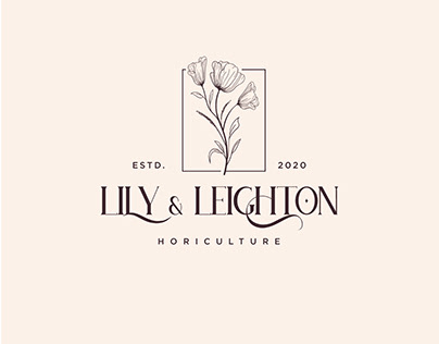 Lily & Leighton Horiculture Logo Vintage Type