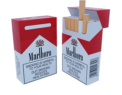 marlboro cigarate 3d asset