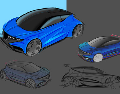 Car Sketches, Doodles and Quick Renders