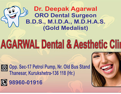Visite Card Farm Name Agarwal Dental Clinic