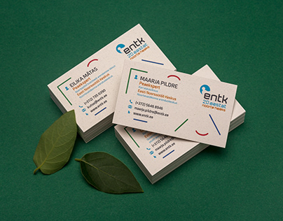 ENTK Business Cards on Recycled Paper