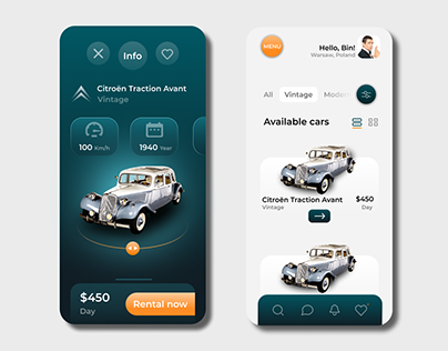 Mobile app "Rental car"