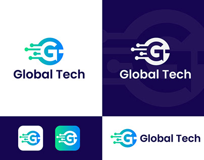 Global Tech Logo | Modern G Tech Logo