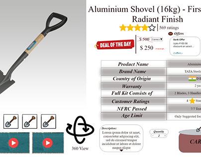 Shovel Ecommerce Product Designing
