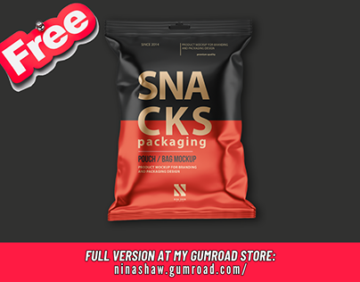 FREE | Snacks Bag Mockup Pack