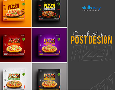 Creative Social Media Post Design with Pizza