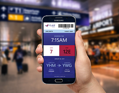 Flair Airlines Boarding Pass | Interface Concept