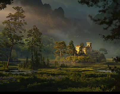 Pine castle - matte painting + MAKING OF
