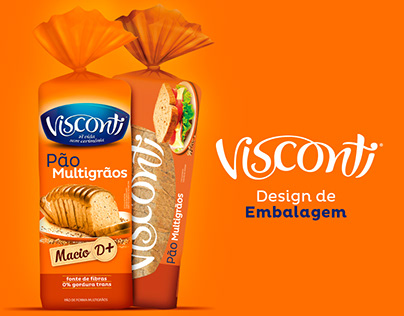 Criação de embalagem - Pão de forma Multigrãos Visconti
