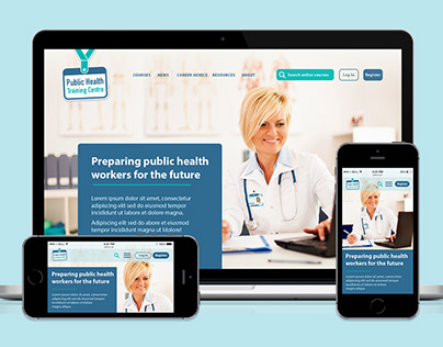 Public Health Training Centre Website Landing Page