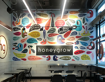 Mural for Honeygrow Restaurant