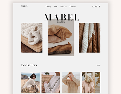 Main page of Mabel sweaters store
