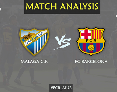 Match Analysis Poster for Malaga vs Barcelona Match