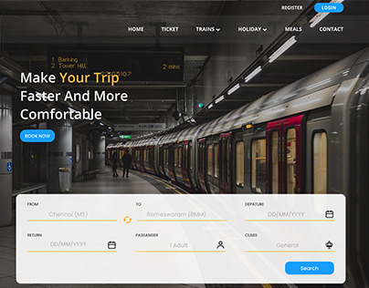 TrainGo-Train booking website design