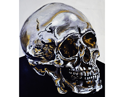 Metal Skull Painting