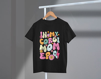 corgi mom t shirt design