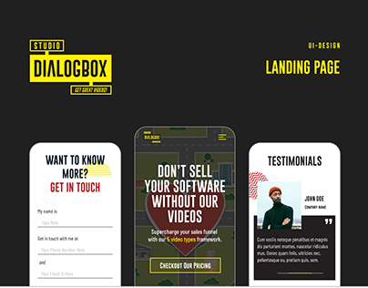 Landing Page for Video Production Studio