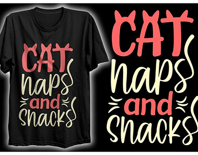 Cat naps and snacks T-Shirt Design