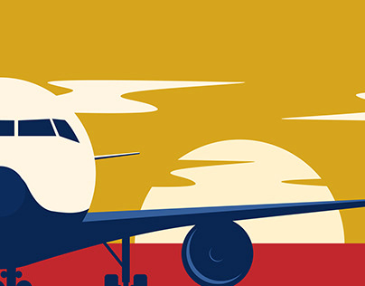 airplane in flat style
