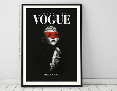 Chalk Drawing / Madonna in VOGUE