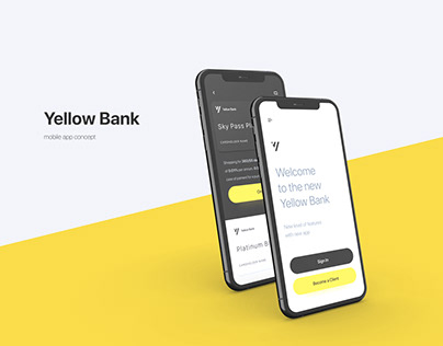 Yellow Bank | mobile app concept