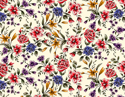 Ditsy floral pattern design for textile