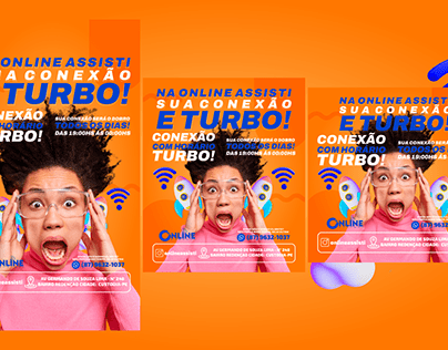 Kit mídia social Online Assisti: Horário Turbo