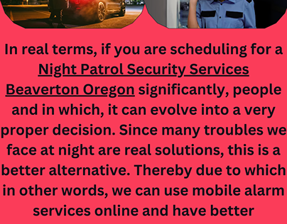 Night Patrol Security Services Beaverton Oregon