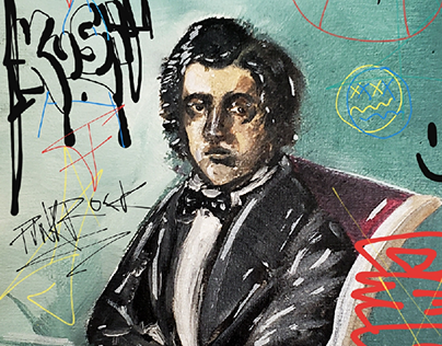 Frederic Chopin oil 10x20