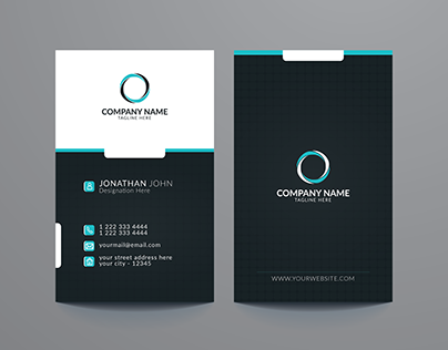 Portrait Double Side Corporate Business card Design