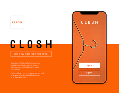 CLOSH | Renting Clothes App Design
