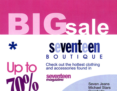 Seventeen Magazine Boutique Flyer