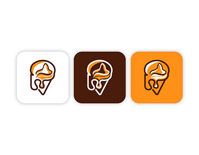 Hike hanger 2 logo concepts with ice cream & Mountain